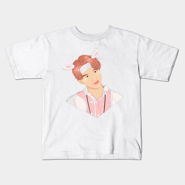 Hyunjin Kids T-Shirt by aextheticxtrash